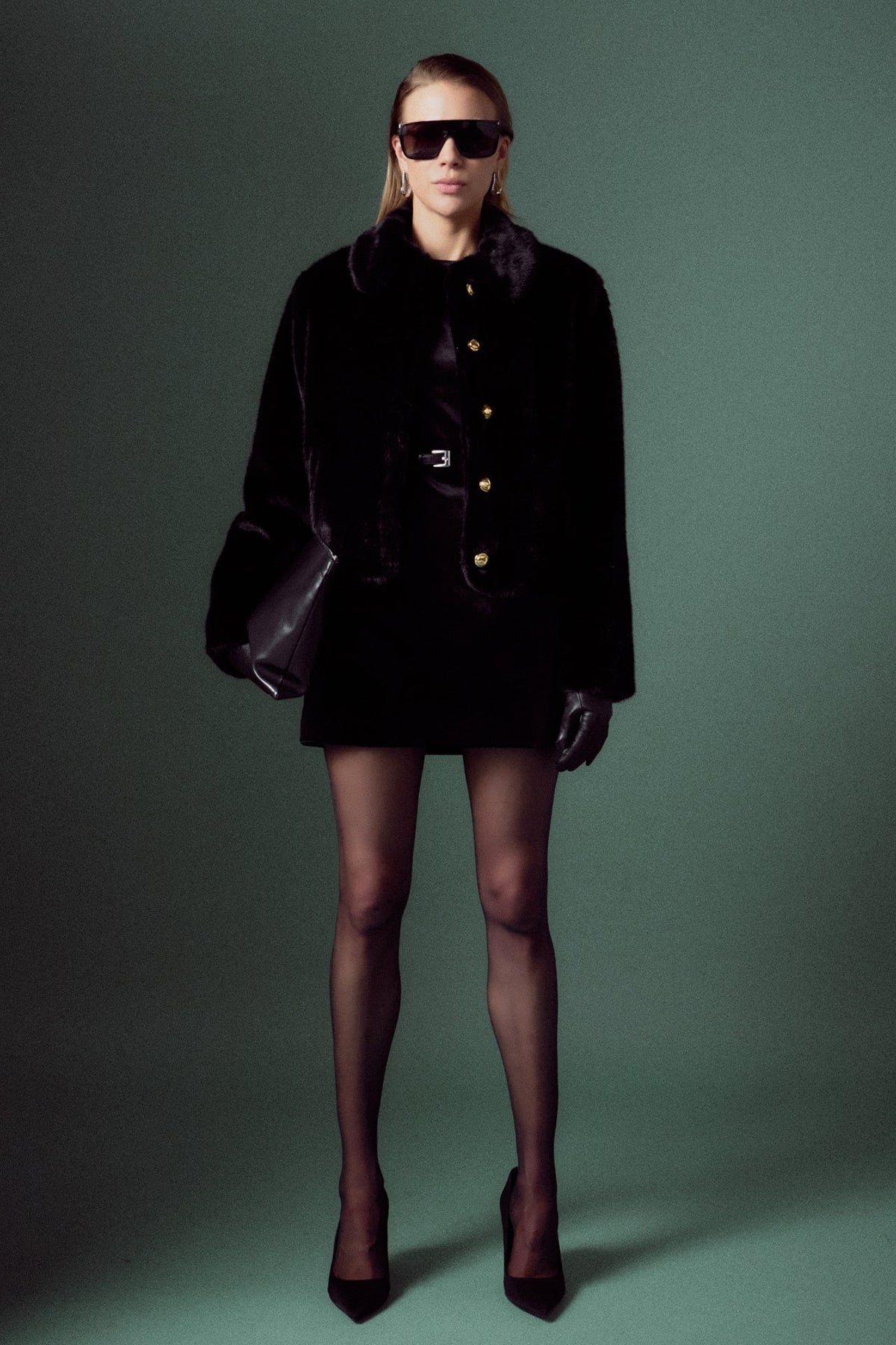 ENGLISH FACTORY - Faux Fur Collar Jacket - JACKETS available at Objectrare