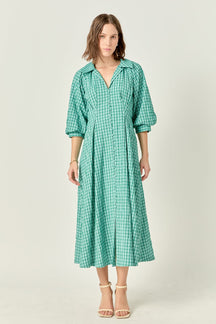 ENGLISH FACTORY - Volum Sleeves Shirt Midi Dress - DRESSES available at Objectrare