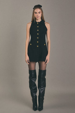 ENGLISH FACTORY - Collar Romper - ROMPERS available at Objectrare