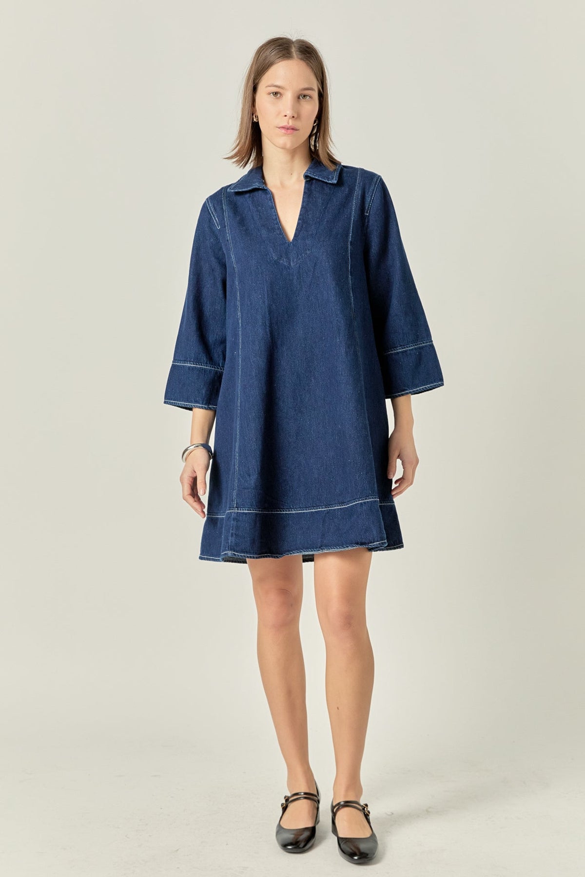 ENGLISH FACTORY - Harriet Denim Mini Dress - DRESSES available at Objectrare