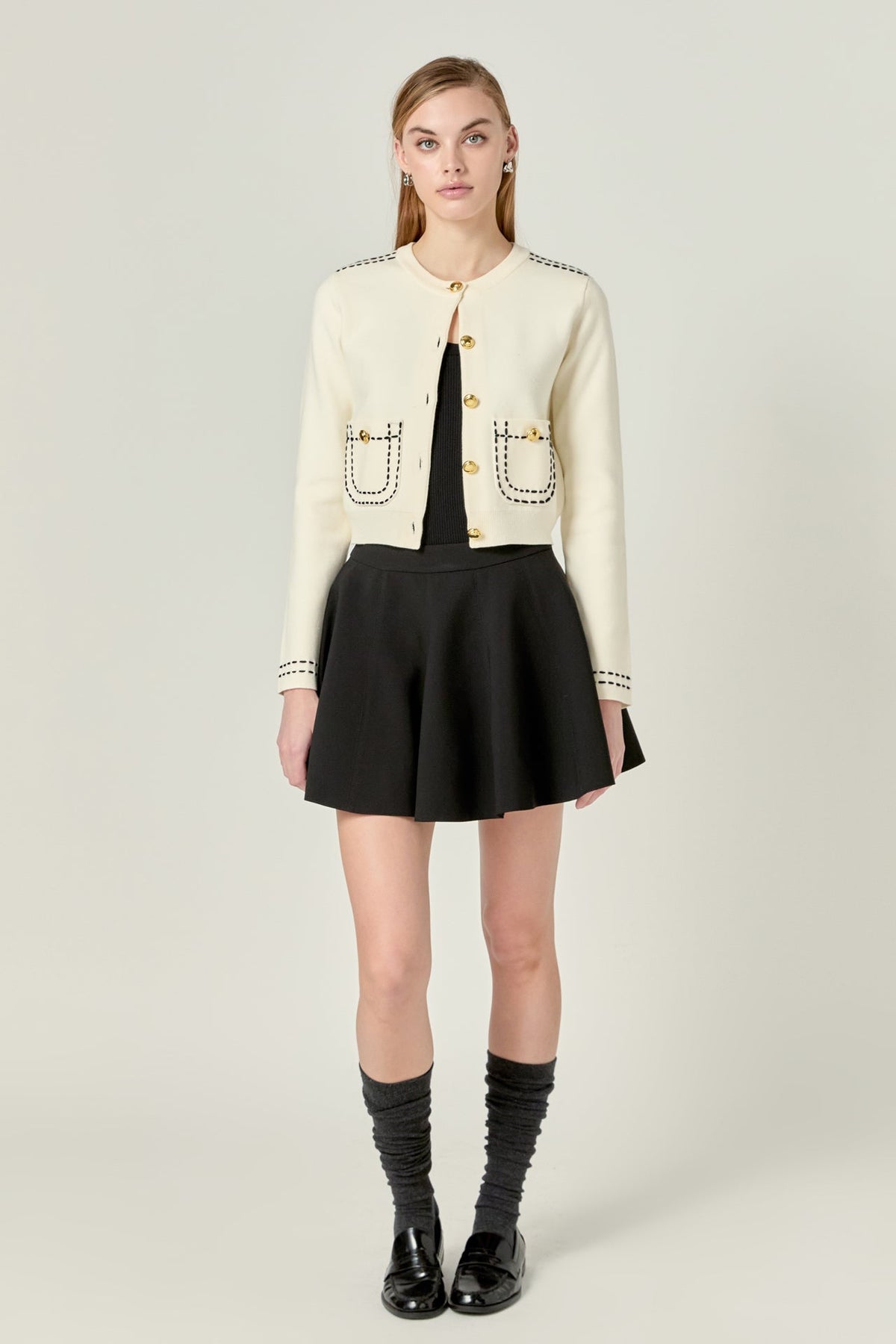 ENGLISH FACTORY - Ivy Flared A-line Mini Skirt - SKIRTS available at Objectrare