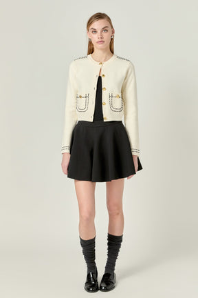 ENGLISH FACTORY - Ivy Flared A-line Mini Skirt - SKIRTS available at Objectrare