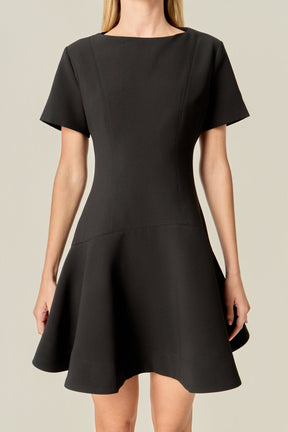 ENGLISH FACTORY - Flare Mini Dress - DRESSES available at Objectrare