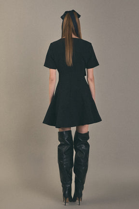 ENGLISH FACTORY - Flare Mini Dress - DRESSES available at Objectrare