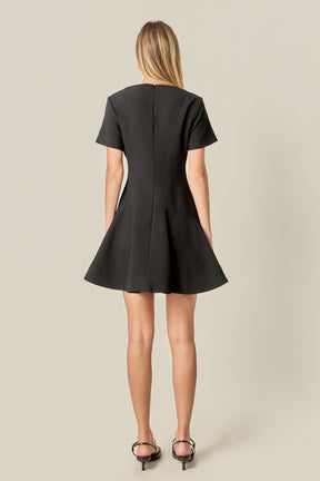 ENGLISH FACTORY - Flare Mini Dress - DRESSES available at Objectrare