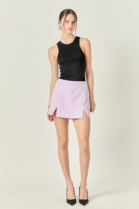 ENGLISH FACTORY - English Factory - Side Slit Mini Skort - SKORTS available at Objectrare