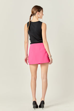 ENGLISH FACTORY - English Factory - Side Slit Mini Skort - SKORTS available at Objectrare