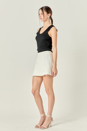 ENGLISH FACTORY - English Factory - Side Slit Mini Skort - SKORTS available at Objectrare