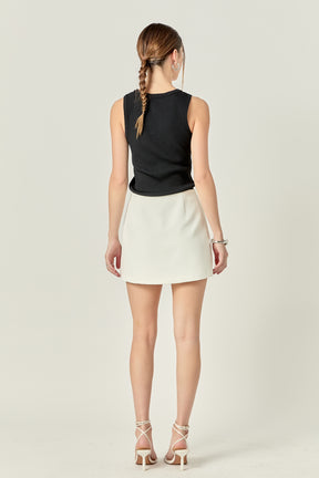 ENGLISH FACTORY - English Factory - Side Slit Mini Skort - SKORTS available at Objectrare