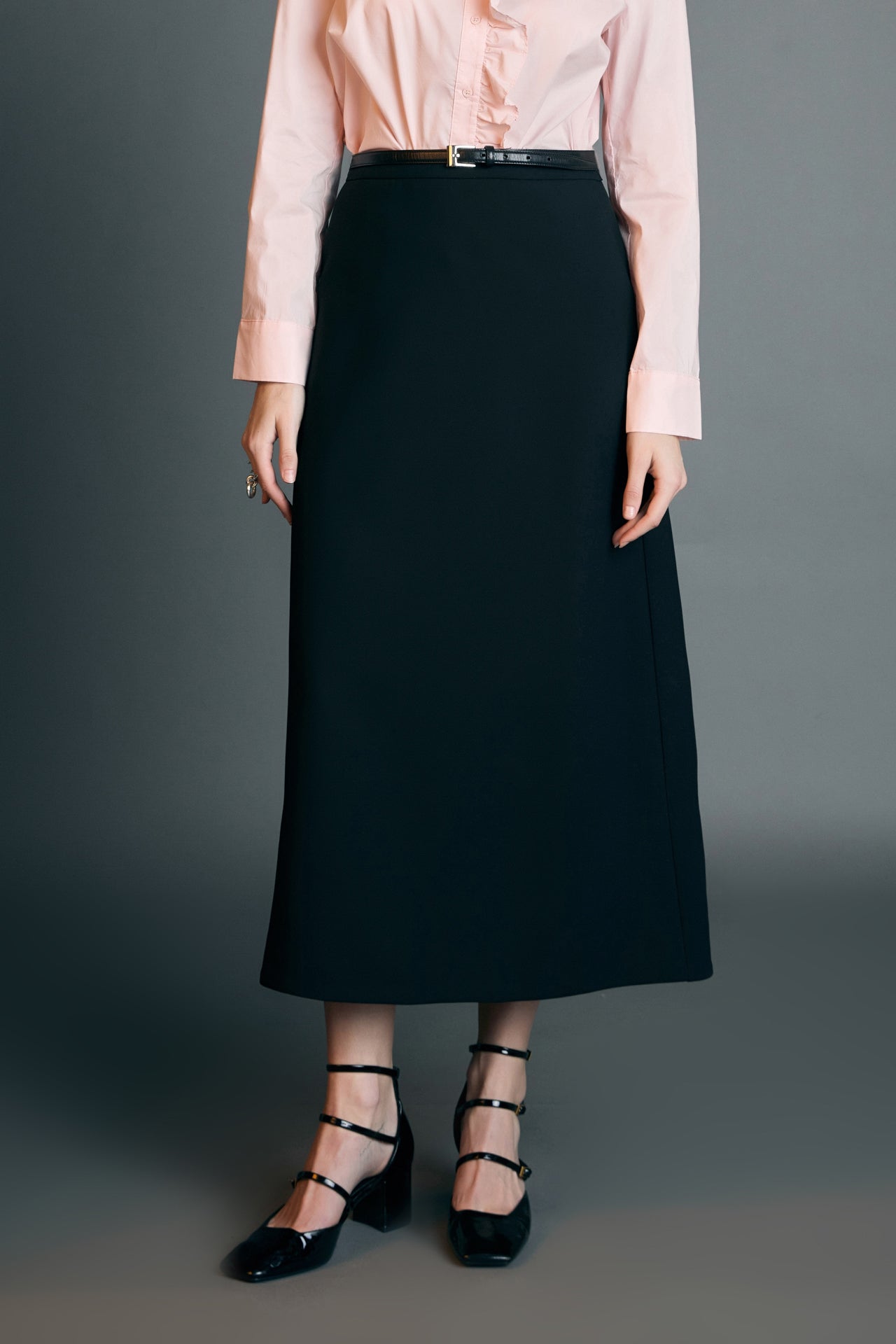 ENGLISH FACTORY - English Factory - High Waisted A Line Midi Skirt - SKIRTS available at Objectrare