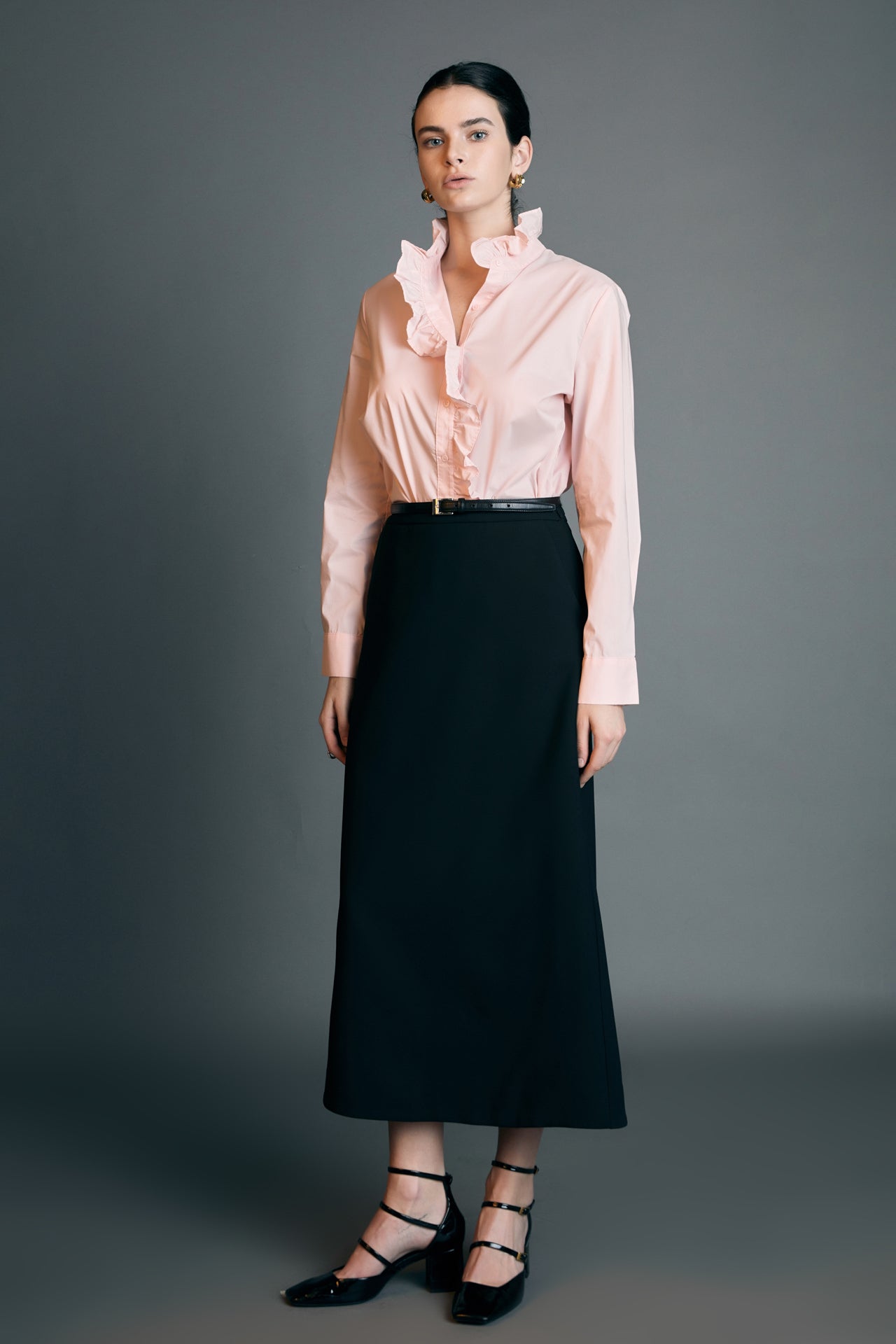 ENGLISH FACTORY - High Waisted A Line Midi Skirt - SKIRTS available at Objectrare