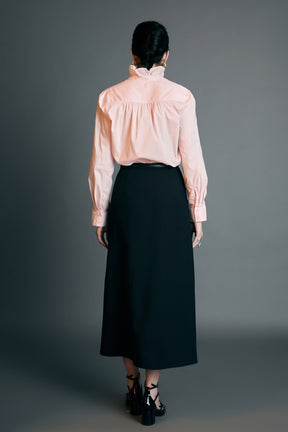 ENGLISH FACTORY - High Waisted A Line Midi Skirt - SKIRTS available at Objectrare