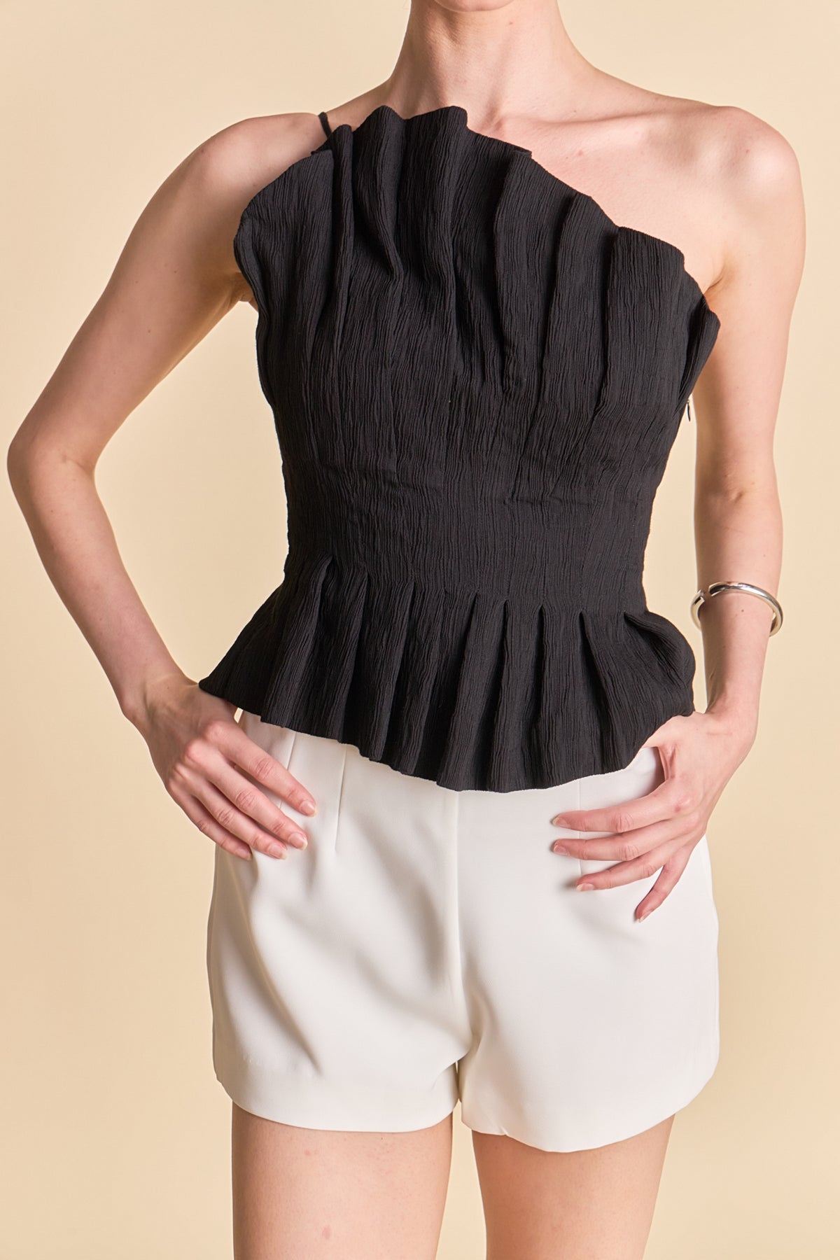 ENGLISH FACTORY - Shell Ruffled Tube Top - TOPS available at Objectrare