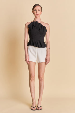 ENGLISH FACTORY - Shell Ruffled Tube Top - TOPS available at Objectrare
