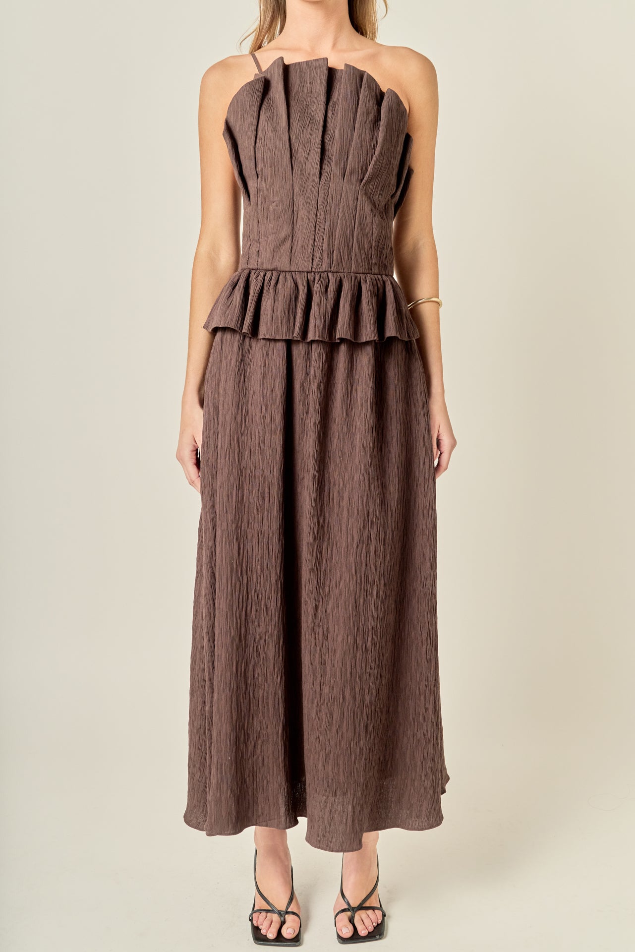 Modern Muse Pleated Midi Dress