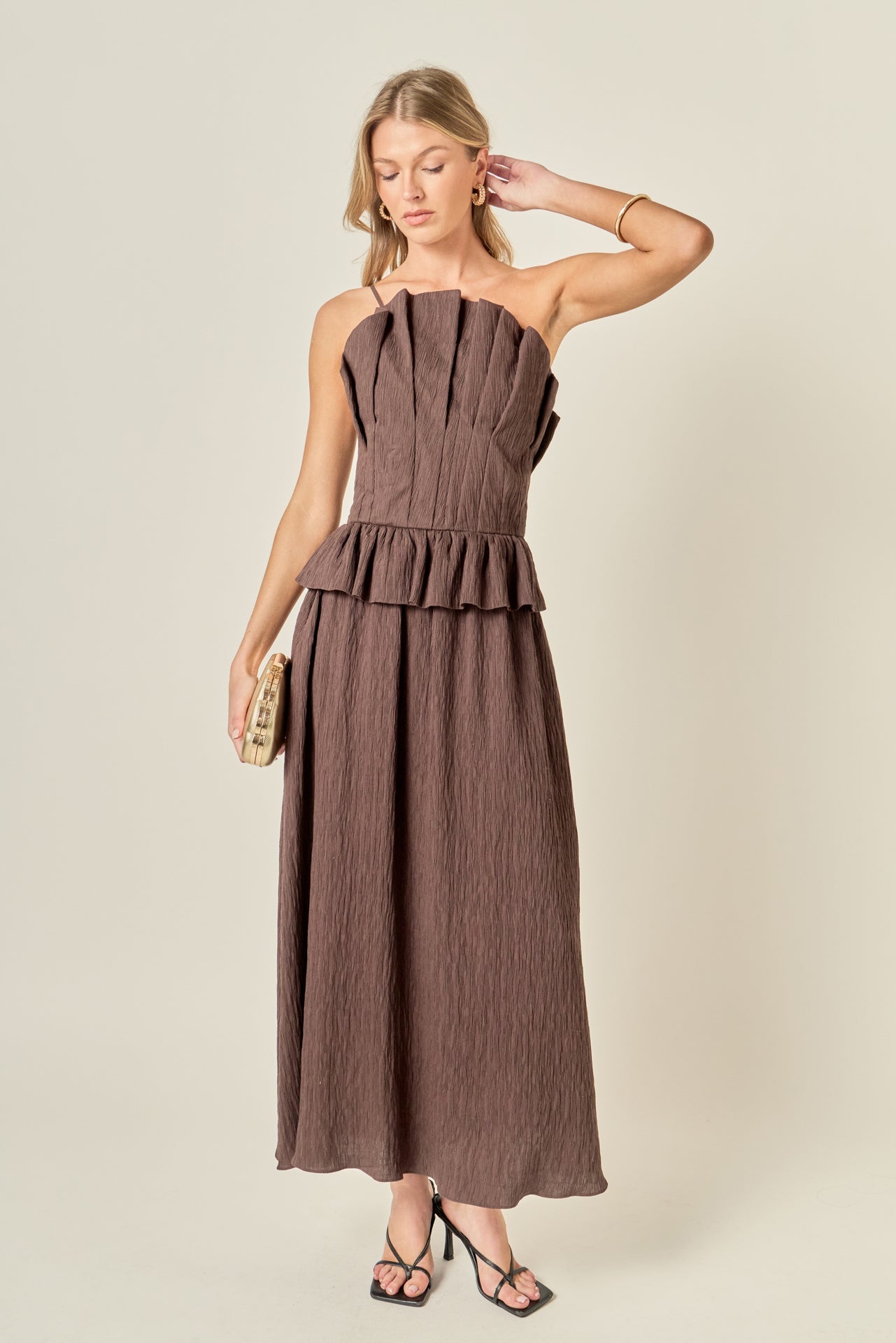 Modern Muse Pleated Midi Dress