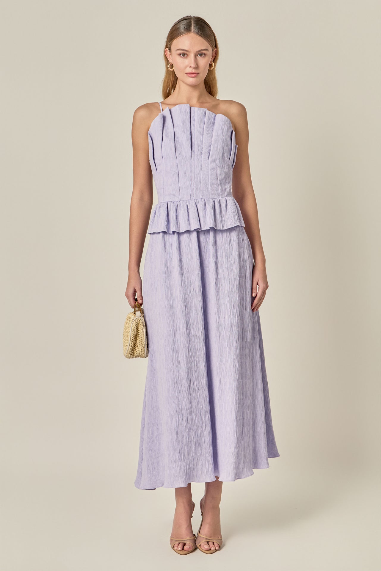 ENGLISH FACTORY - Modern Muse Pleated Midi Dress - DRESSES available at Objectrare