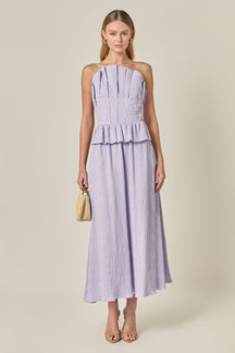 ENGLISH FACTORY - Modern Muse Pleated Midi Dress - DRESSES available at Objectrare
