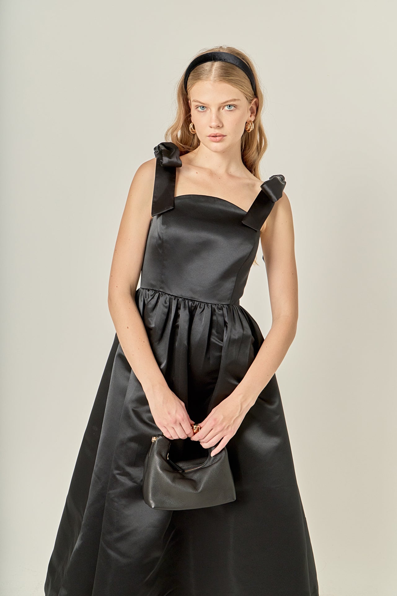 ENGLISH FACTORY - Bow Pointed Midi Dress - DRESSES available at Objectrare