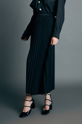 ENGLISH FACTORY - Pleated Midi Skirt - SKIRTS available at Objectrare