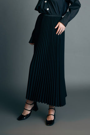 ENGLISH FACTORY - Pleated Midi Skirt - SKIRTS available at Objectrare