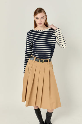 ENGLISH FACTORY - Multi Stripe T-Shirt - T-SHIRTS available at Objectrare
