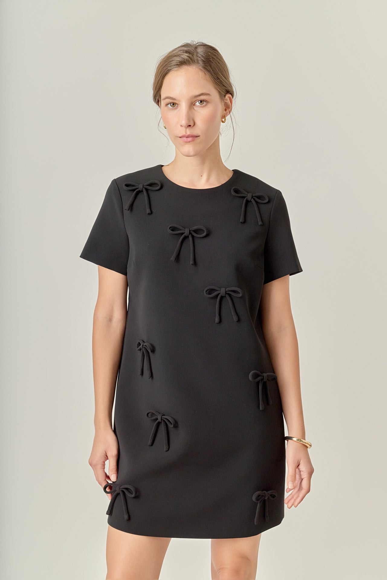 ENGLISH FACTORY - Bow Detailed Mini Dress - DRESSES available at Objectrare