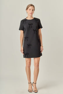 ENGLISH FACTORY - Bow Detailed Mini Dress - DRESSES available at Objectrare