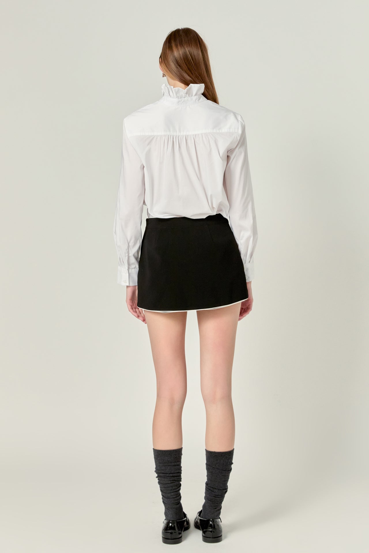 ENGLISH FACTORY - English Factory - Contrast Pointed Skort - SKORTS available at Objectrare