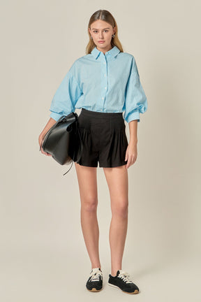 Celine Pintuck Shorts