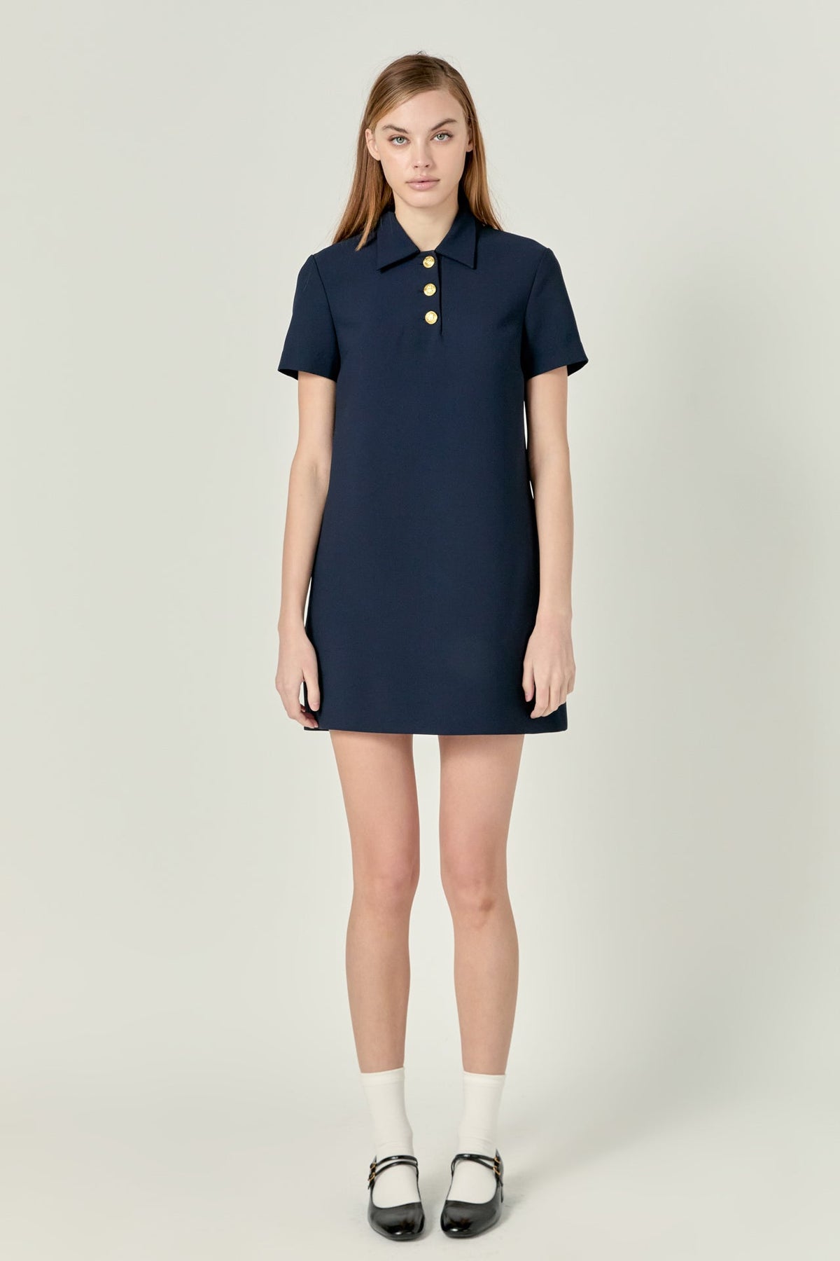 ENGLISH FACTORY - Luna Polo Shirt Mini Dress - DRESSES available at Objectrare