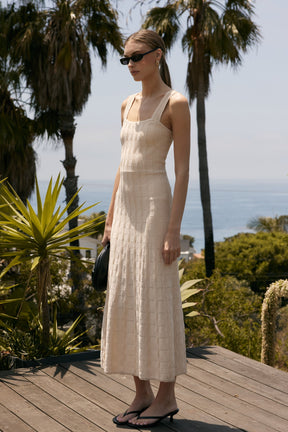 ENGLISH FACTORY - Camille Knit Midi Dress - DRESSES available at Objectrare