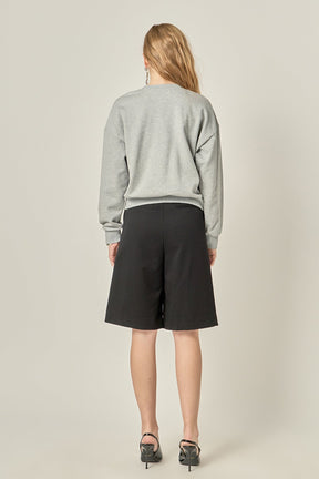 ENGLISH FACTORY - Rhinestone Bow Sweatshirt - SWEATERS & KNITS available at Objectrare