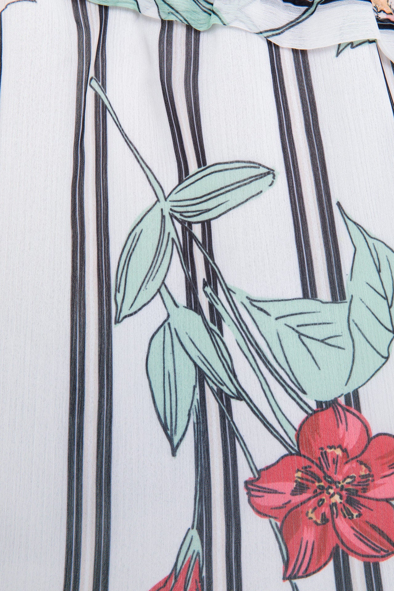 FREE THE ROSES - Amelie Stripe Print Off Shoulder Top - TOPS available at Objectrare