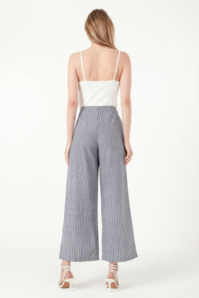 FREE THE ROSES - Free The Roses - Striped Lace-up Pants - PANTS available at Objectrare