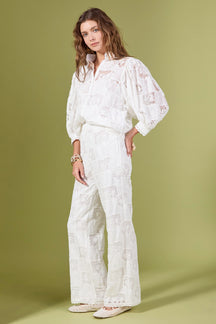 ENGLISH FACTORY - Eloise Embroidered Pants - PANTS available at Objectrare