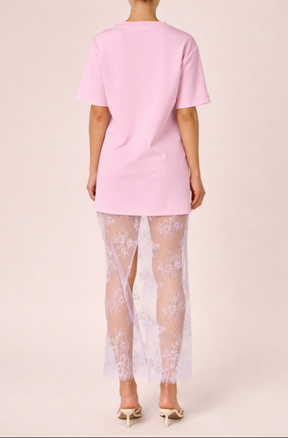 ENDLESS ROSE - Mix Media T-Shirt Lace Dress - DRESSES available at Objectrare