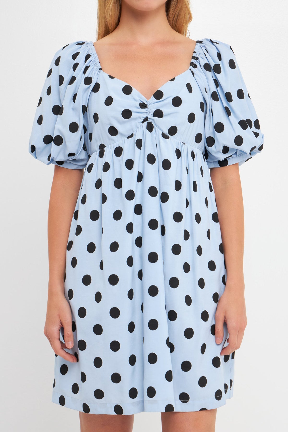 ENGLISH FACTORY - Dotted Babydoll Mini Dress - DRESSES available at Objectrare