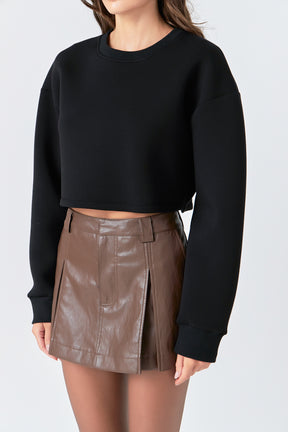 GREY LAB - Loungewear Cropped Sweatshirt - HOODIES & SWEATSHIRTS available at Objectrare