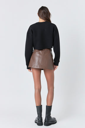 GREY LAB - Loungewear Cropped Sweatshirt - HOODIES & SWEATSHIRTS available at Objectrare