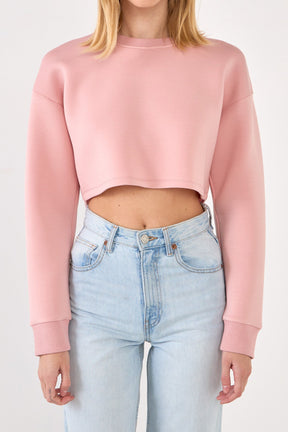 GREY LAB - Loungewear Cropped Sweatshirt - HOODIES & SWEATSHIRTS available at Objectrare