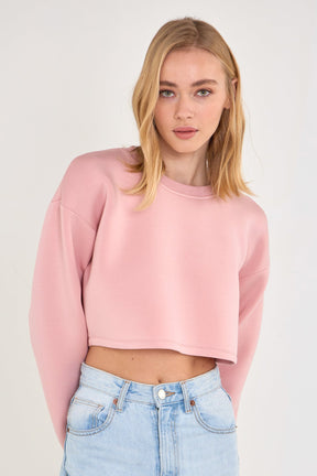 GREY LAB - Loungewear Cropped Sweatshirt - HOODIES & SWEATSHIRTS available at Objectrare