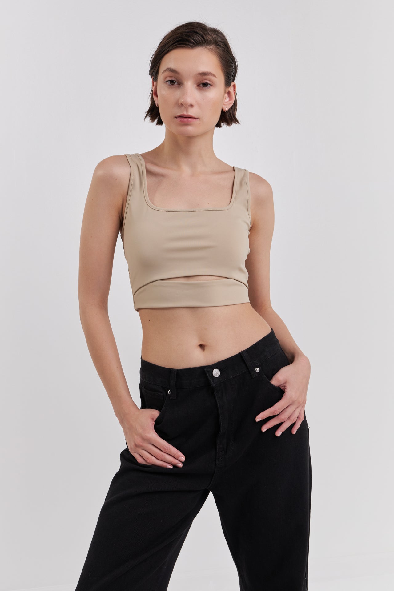 GREY LAB - Cut-Out Tank Top - CAMI TOPS & TANK available at Objectrare