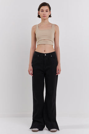 GREY LAB - Cut-Out Tank Top - SPORTS BRA available at Objectrare