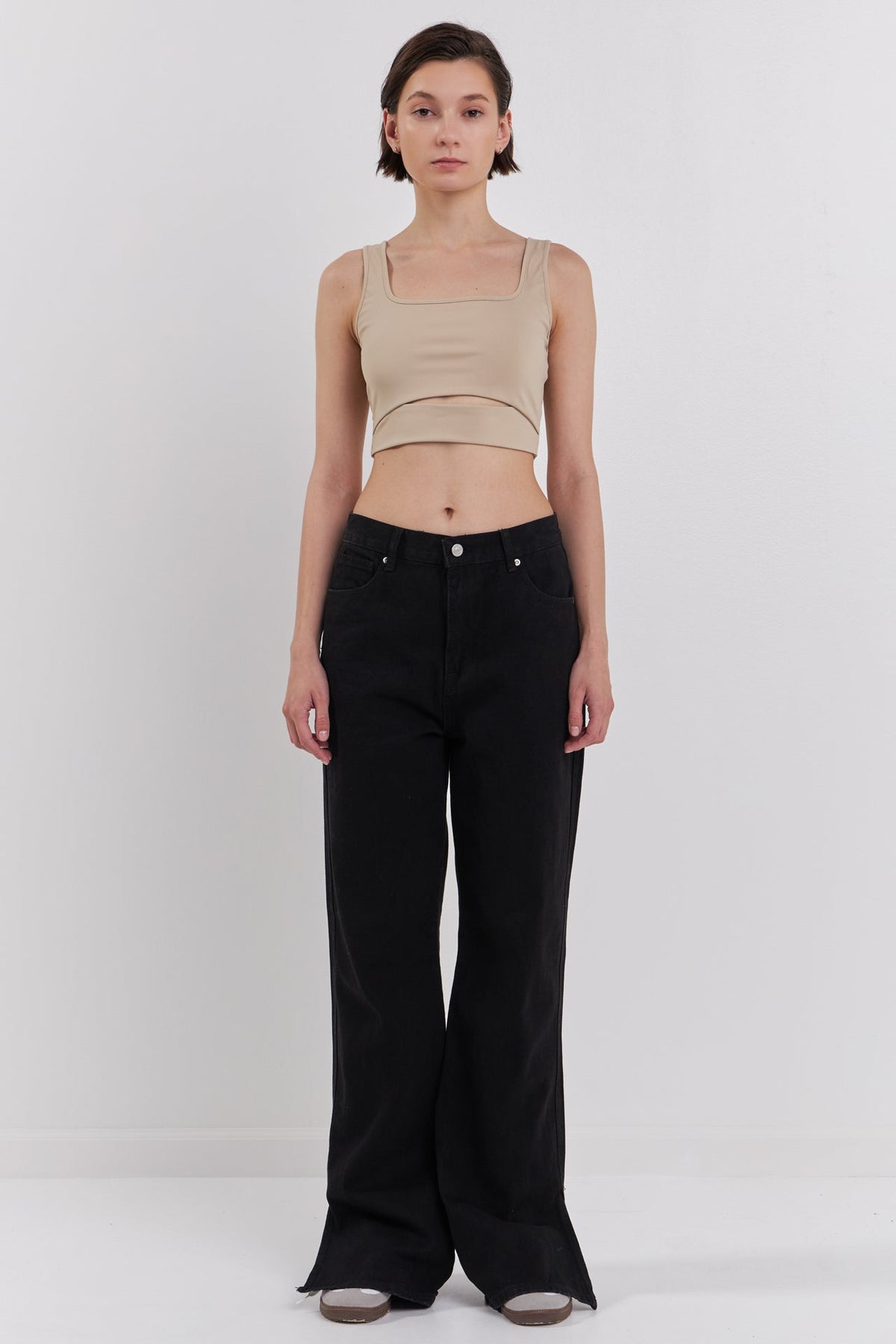 GREY LAB - Cut-Out Tank Top - SPORTS BRA available at Objectrare