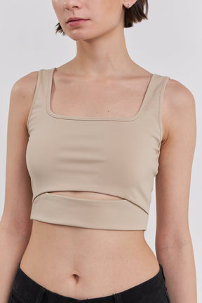GREY LAB - Cut-Out Tank Top - SPORTS BRA available at Objectrare