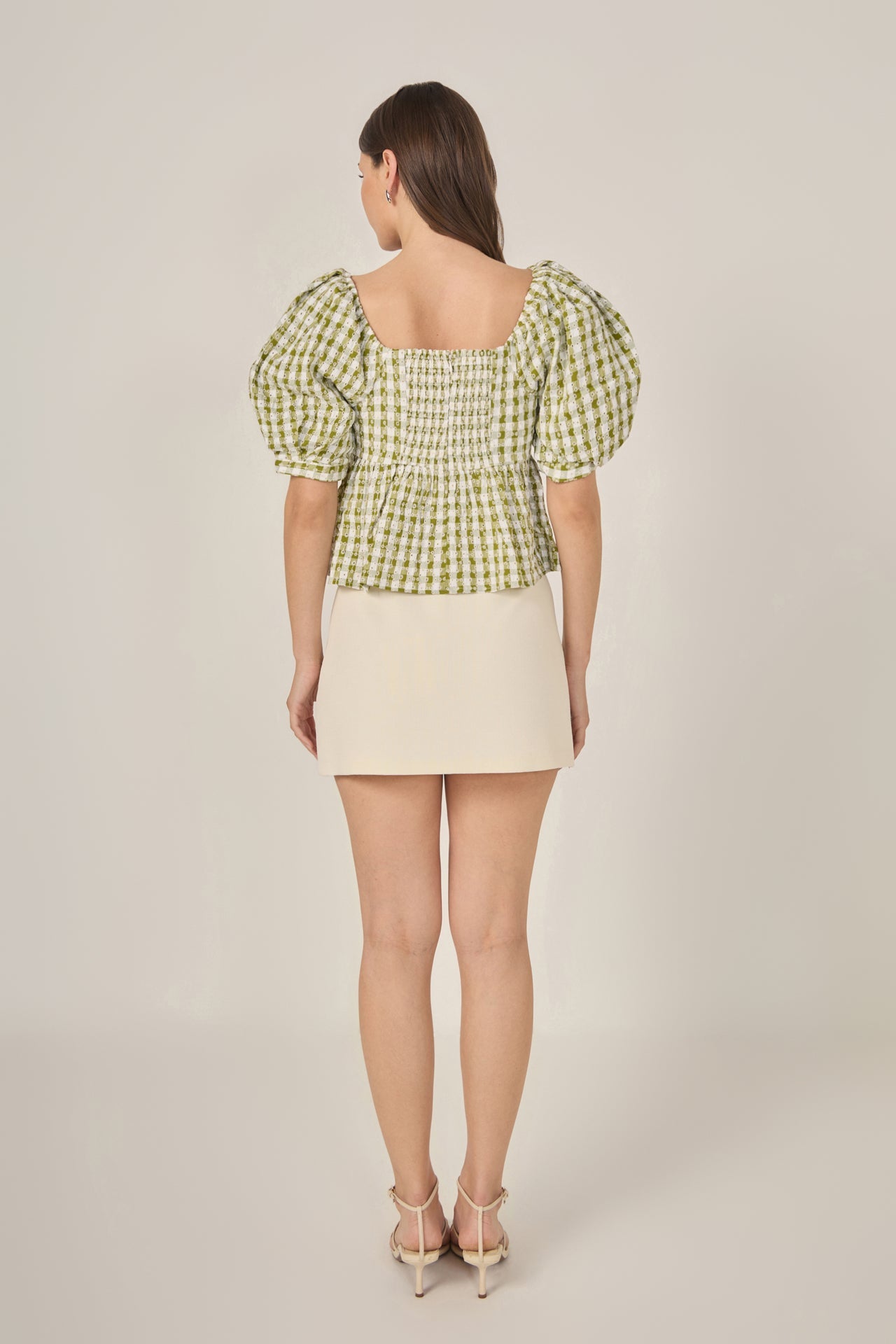FREE THE ROSES - Gingham Check Top with Embroidery - TOPS available at Objectrare