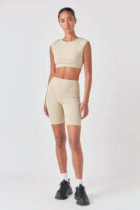 GREY LAB - Strappy Back Crop Top - TOPS available at Objectrare