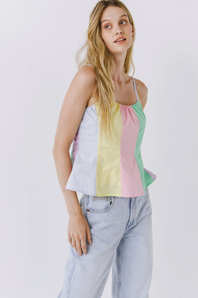 ENGLISH FACTORY - English Factory - Color Block Cami Top - CAMI TOPS & TANK available at Objectrare