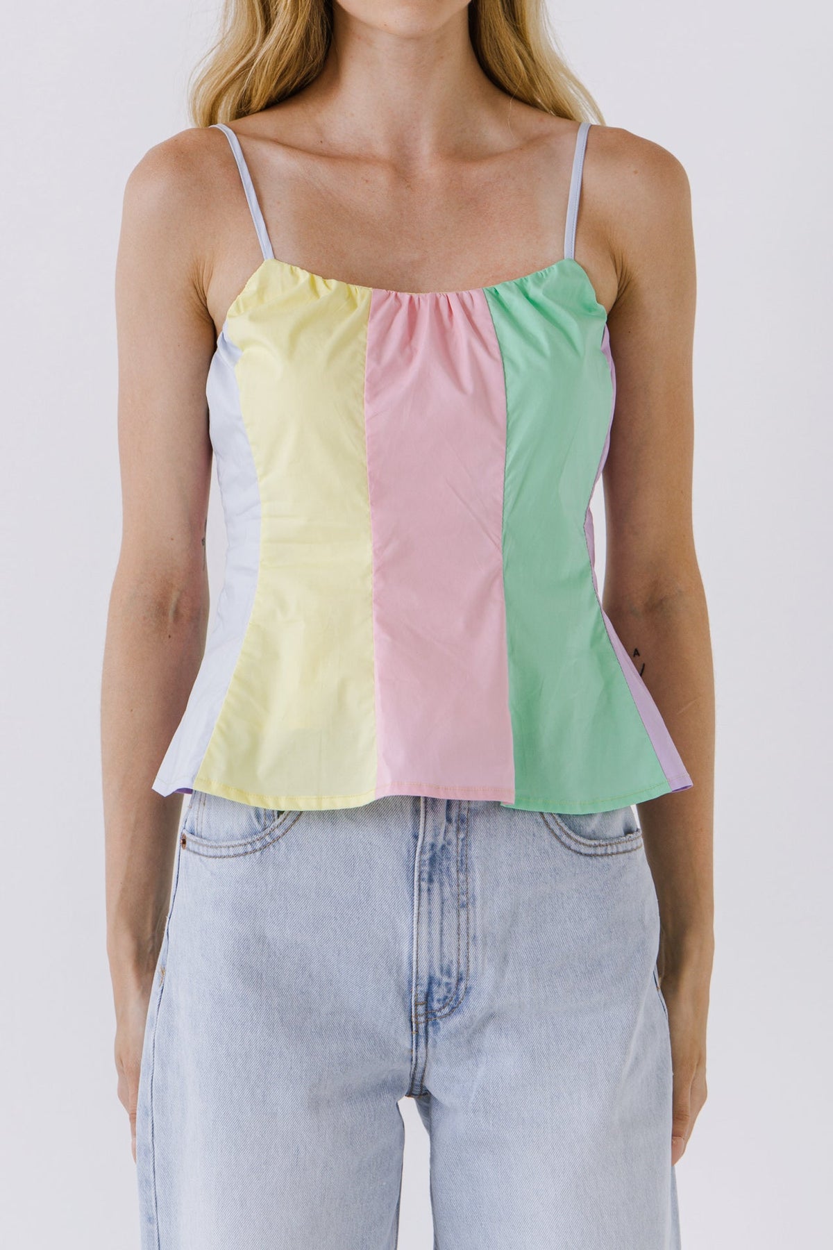 ENGLISH FACTORY - Color Block Cami Top - CAMI TOPS & TANK available at Objectrare